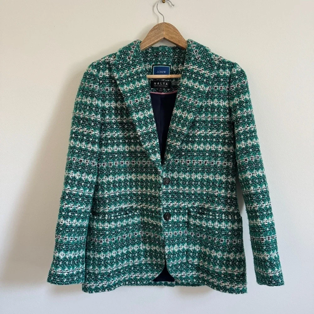 NEW J CREW Collection Blazer Size 0 Nalya Tweed NWOT